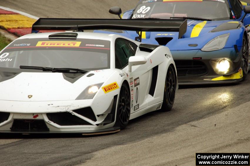 Marcelo Hahn's Lamborghini Gallardo FL2 and Dan Knox's SRT Viper GT3R