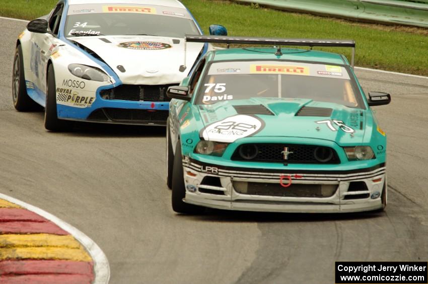 Erik Davis' Ford Mustang Boss 302S and Nick Esayian's Aston Martin Vantage GT4