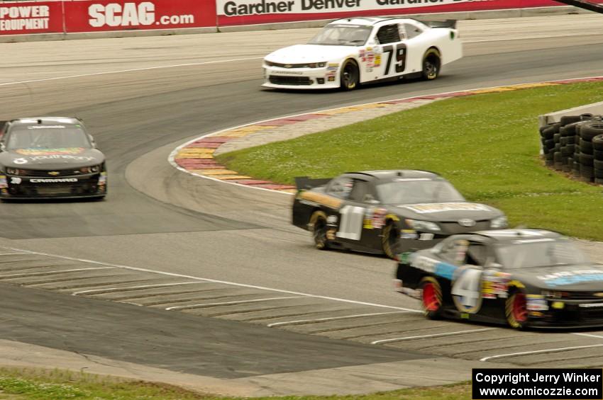 The back end of the field on the pace lap.