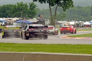 Alex Tagliani's Dodge Challenger, Justin Marks' Chevy Camaro and Brian Scott's Chevy Camaro