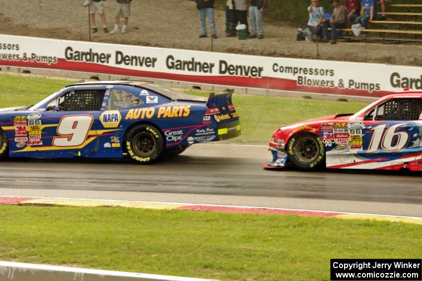 Chase Elliott's Chevy Camaro and Ryan Reed's Ford Mustang