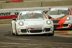 Jesse Lazare's and Christina Nielsen's Porsche GT3 Cup cars