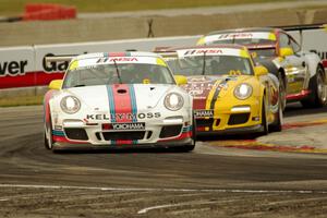 David Ducote's, Jeff Mosing's and Patrick-Otto Madsen's Porsche GT3 Cup cars