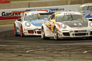 Michael Levitas', David Williams' and David Baker's Porsche GT3 Cup cars