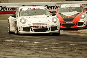 Jesse Lazare's and Christina Nielsen's Porsche GT3 Cup cars