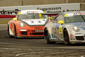 Fred Poordad's and Oscar Arroyo's Porsche GT3 Cup cars