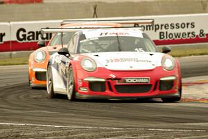 Kasey Kuhlman's and Colin Thompson's Porsche GT3 Cup cars