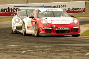 Santiago Creel's and David Calvert-Jones' Porsche GT3 Cup cars
