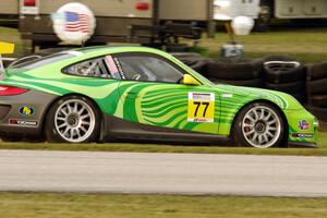 Seth Davidow's Porsche GT3 Cup pulls off course just after turn 8.