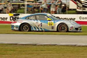 Fred Poordad's Porsche GT3 Cup pulls off the track at turn 8.