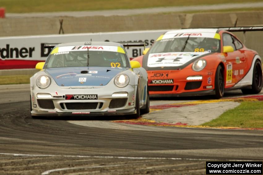 Fred Poordad's and Oscar Arroyo's Porsche GT3 Cup cars