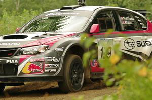 Travis Pastrana / Chrissie Beavis Subaru WRX STi on SS3, Indian Creek.