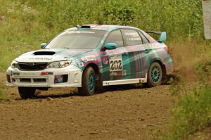 Nick Roberts / Rhianon Gelsomino Subaru WRX STi on SS3, Indian Creek.