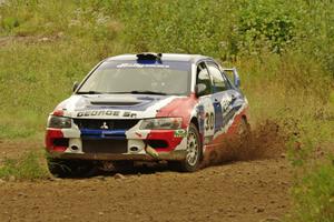 George Plsek / Alex Gelsomino Mitsubishi Lancer Evo IX on SS3, Indian Creek.