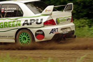 Arkadiusz Gruszka / Maciej Sawicki Mitsubishi Lancer Evo 9 on SS3, Indian Creek.