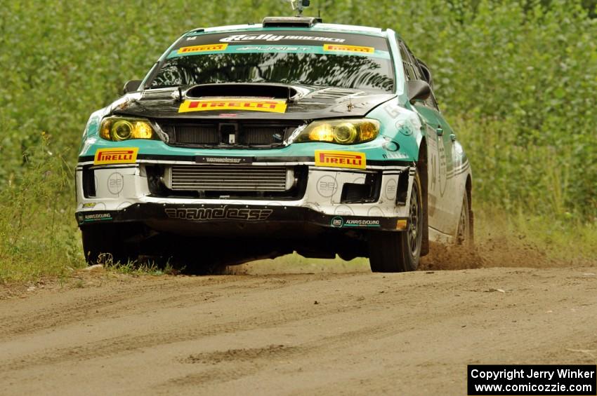 David Sterckx / Karen Jankowski Subaru WRX STi on SS3, Indian Creek.