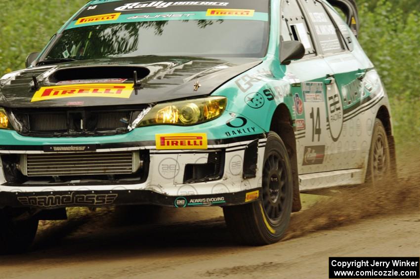 David Sterckx / Karen Jankowski Subaru WRX STi on SS3, Indian Creek.