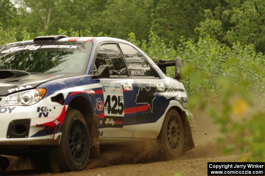 Adam Yeoman / Jordan Schulze Subaru WRX STi on SS3, Indian Creek.