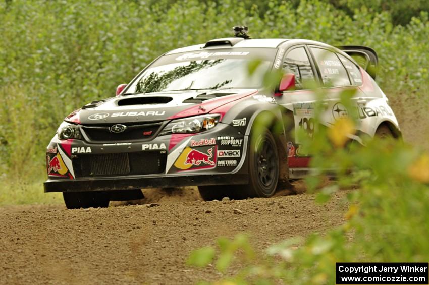 Travis Pastrana / Chrissie Beavis Subaru WRX STi on SS3, Indian Creek.