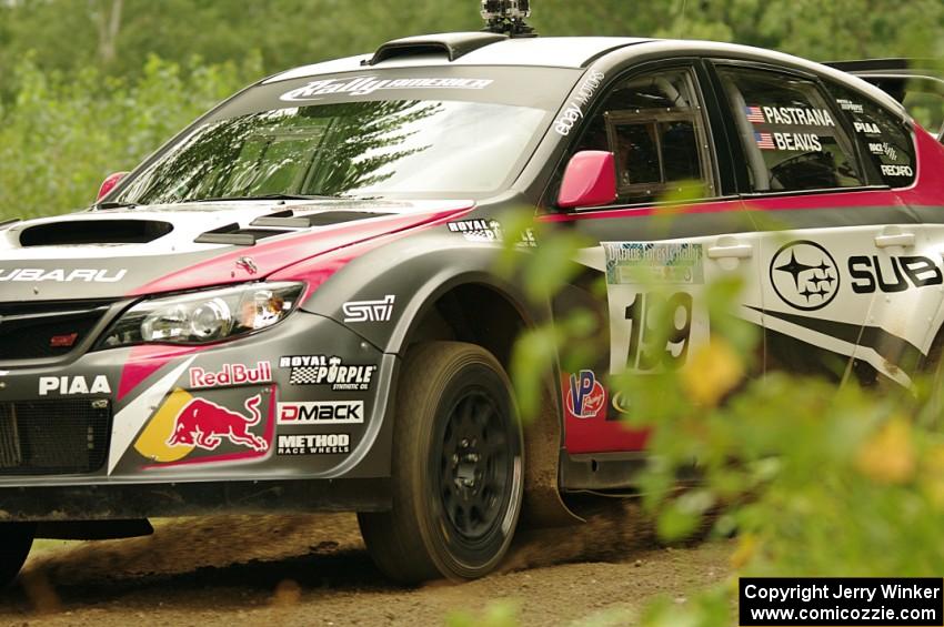 Travis Pastrana / Chrissie Beavis Subaru WRX STi on SS3, Indian Creek.