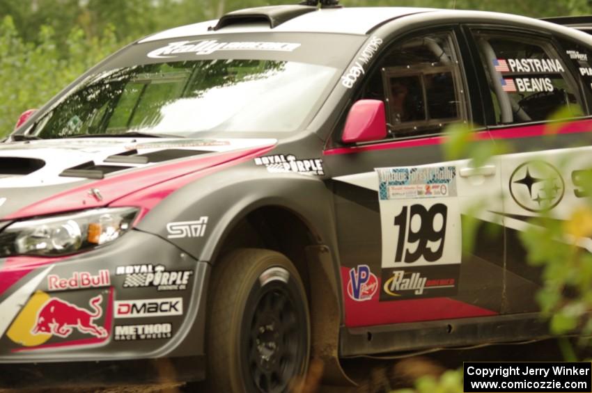 Travis Pastrana / Chrissie Beavis Subaru WRX STi on SS3, Indian Creek.