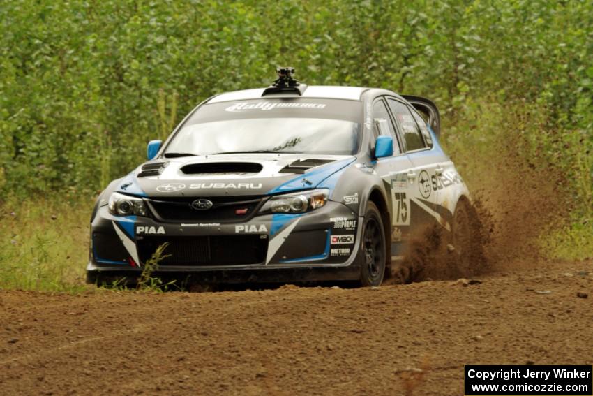 David Higgins / Craig Drew Subaru WRX STi on SS3, Indian Creek.