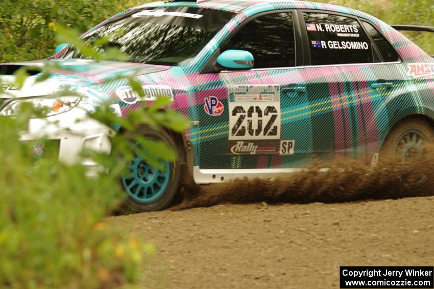 Nick Roberts / Rhianon Gelsomino Subaru WRX STi on SS3, Indian Creek.