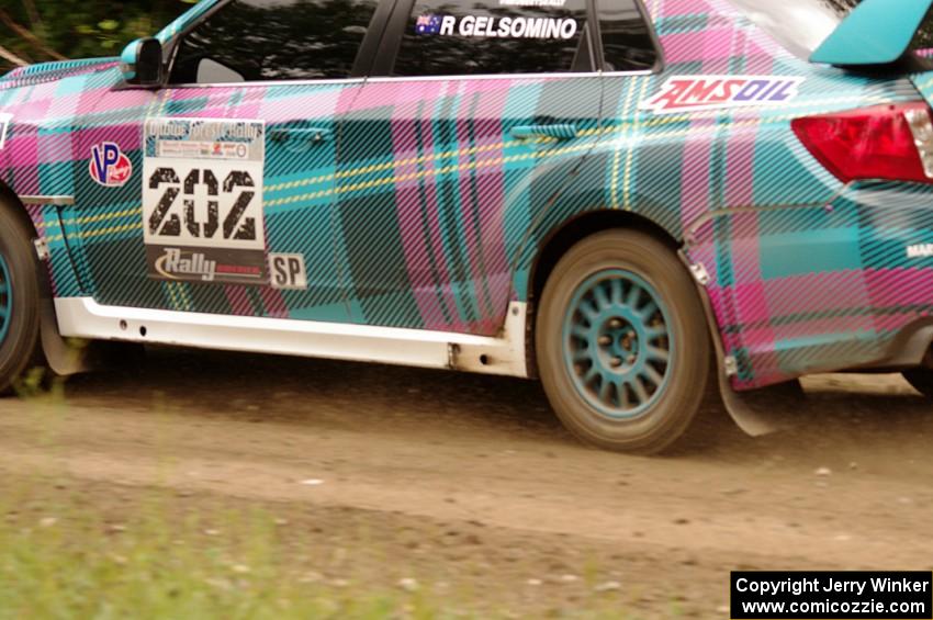 Nick Roberts / Rhianon Gelsomino Subaru WRX STi on SS3, Indian Creek.