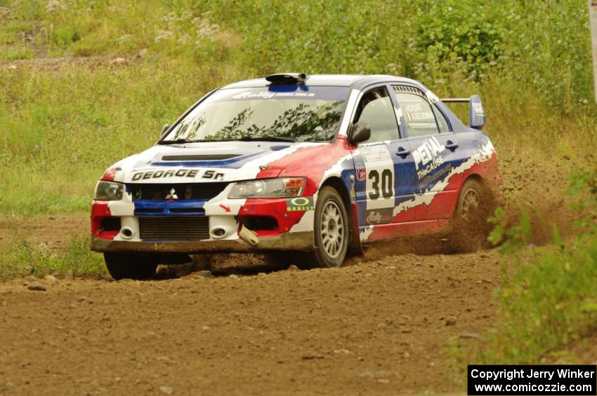 George Plsek / Alex Gelsomino Mitsubishi Lancer Evo IX on SS3, Indian Creek.