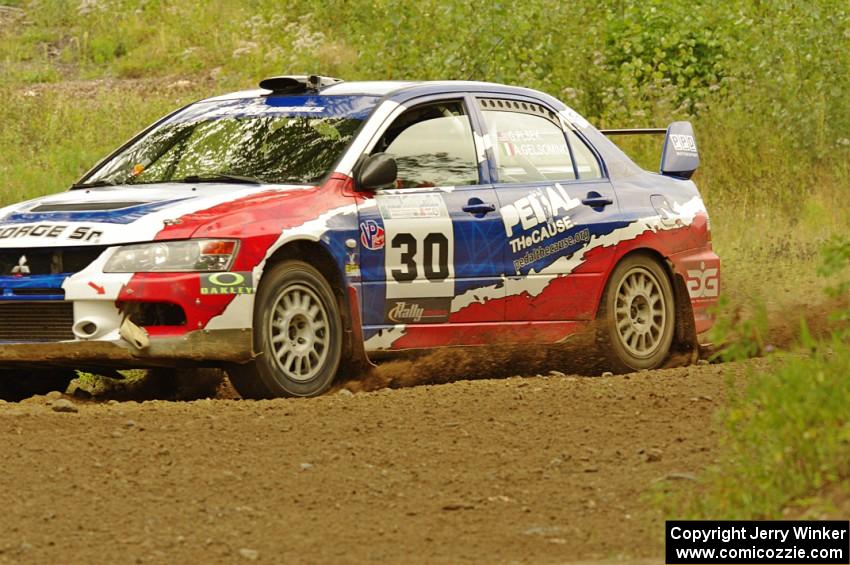 George Plsek / Alex Gelsomino Mitsubishi Lancer Evo IX on SS3, Indian Creek.