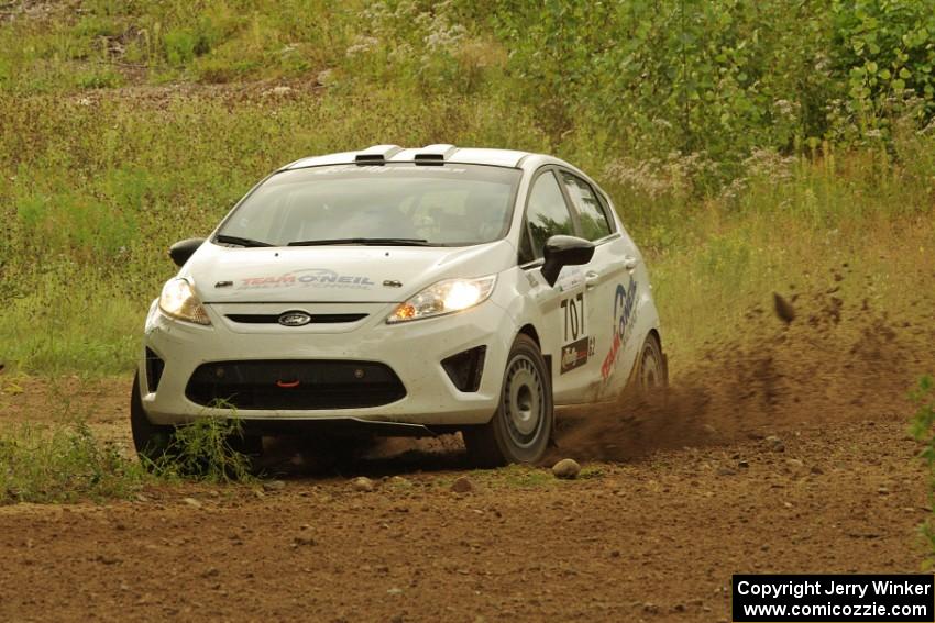 Will Hudson / Martin Brady Ford Fiesta R2 on SS3, Indian Creek.