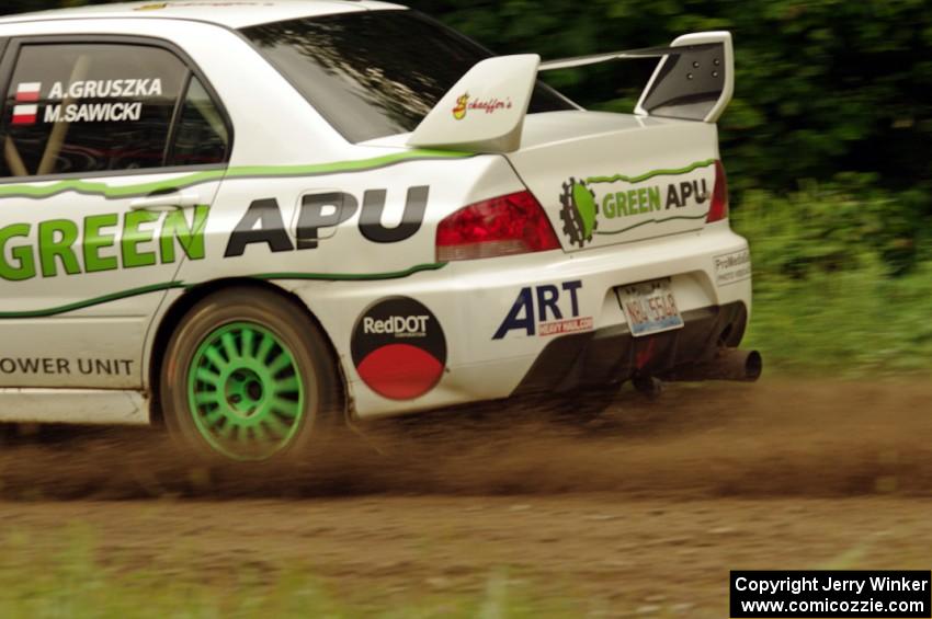 Arkadiusz Gruszka / Maciej Sawicki Mitsubishi Lancer Evo 9 on SS3, Indian Creek.