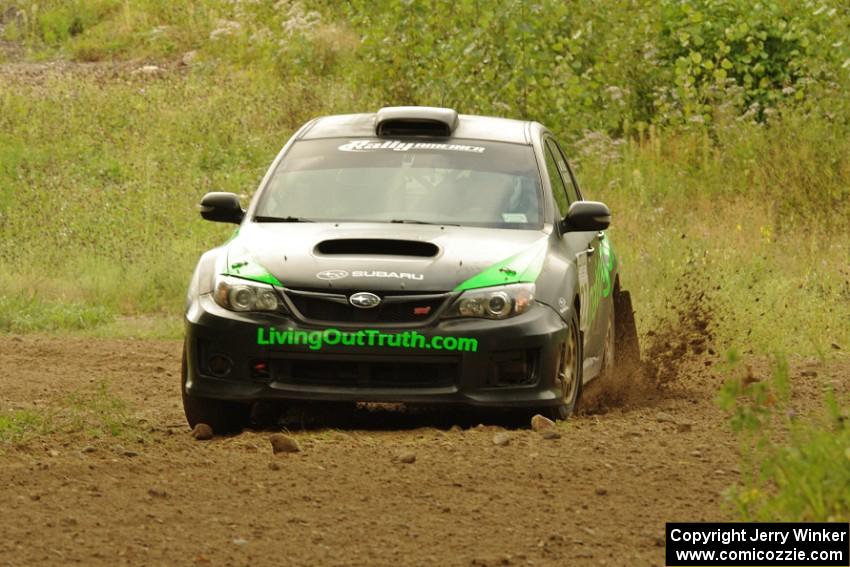 Troy Miller / Jeremy Miller Subaru WRX STi on SS3, Indian Creek.