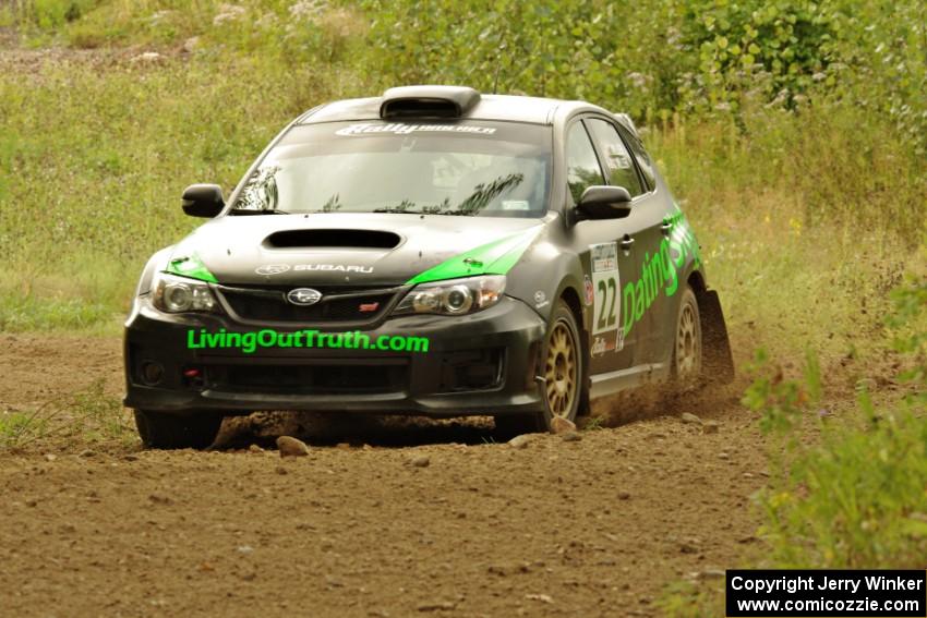 Troy Miller / Jeremy Miller Subaru WRX STi on SS3, Indian Creek.