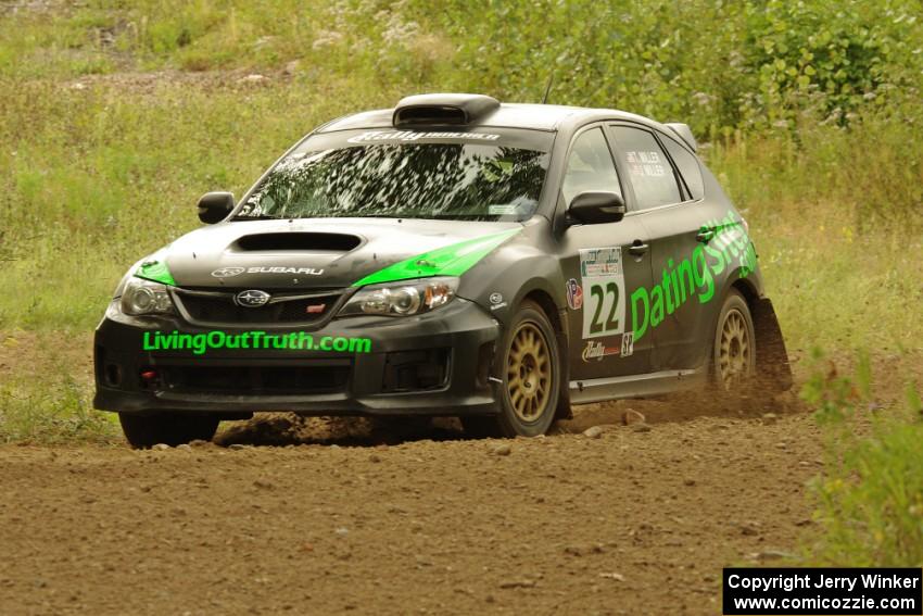 Troy Miller / Jeremy Miller Subaru WRX STi on SS3, Indian Creek.