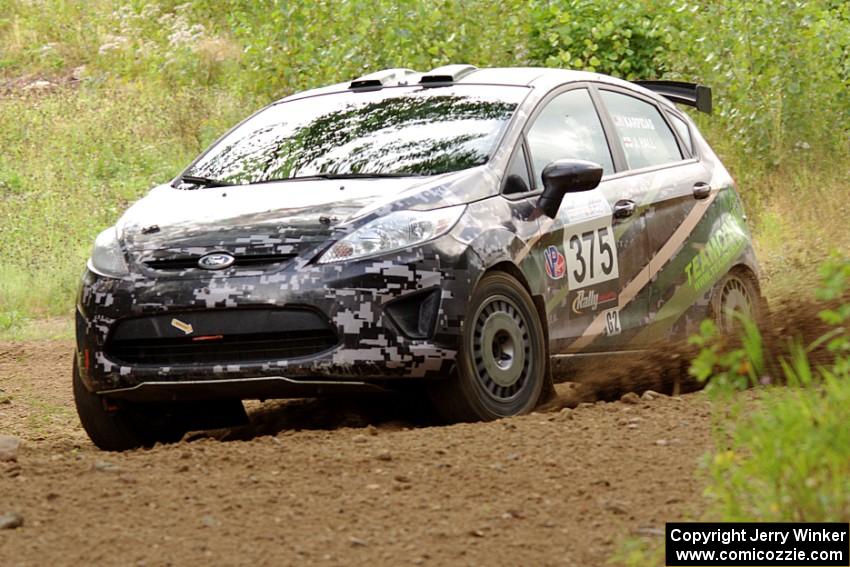 Panos Karpidas / John Hall Ford Fiesta R2 on SS3, Indian Creek.