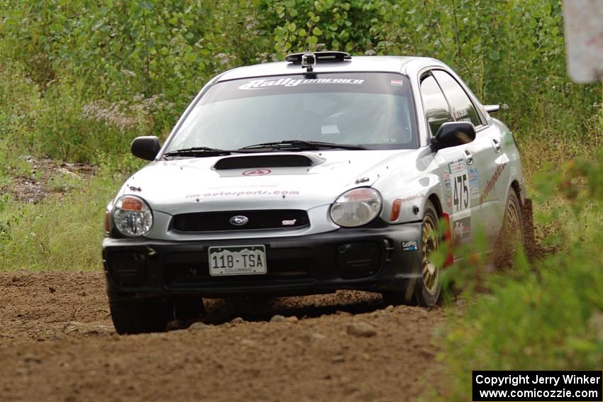 Adam Short / Alix Hakala Subaru WRX on SS3, Indian Creek.