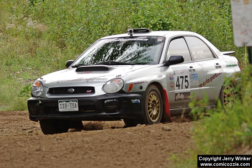 Adam Short / Alix Hakala Subaru WRX on SS3, Indian Creek.