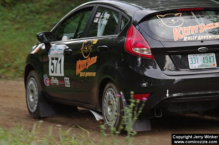 Jeff Gray / Jackson Gray Ford Fiesta on SS3, Indian Creek.