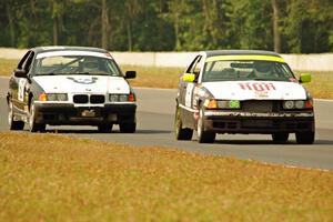 Ambitious But Rubbish Racing BMW 325 and MKRacing BMW 328i