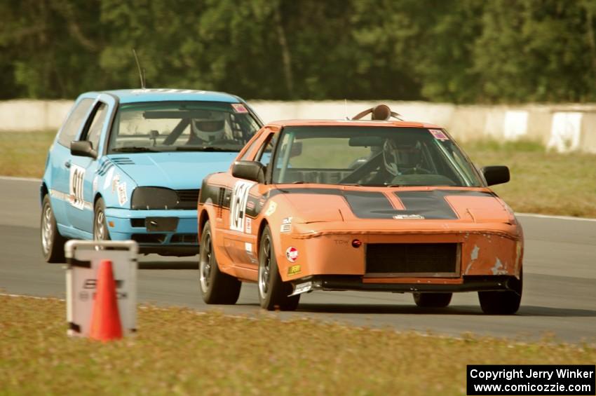 Stillwater Chumps Toyota MR-2 and Blue Sky Racing VW Golf