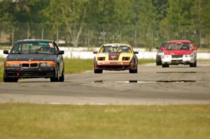 North Loop Motorsports 1 BMW 325, Gopher Broke Racing Nissan 300ZX, Fart-Kontrol SAAB 9-3 and Moss Racing Ford Crown Victoria