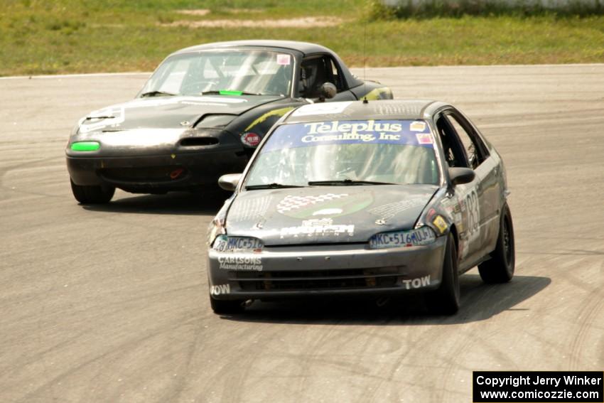 Mayhem Racing Honda Civic and Team Party Cat Mazda Miata