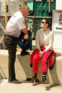 Katherine Legge prior to the start of the CTSCC race.