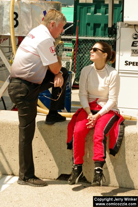 Katherine Legge prior to the start of the CTSCC race.