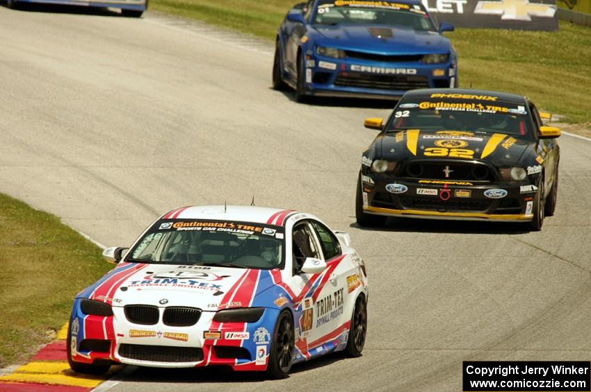 Trent Hindman / John Edwards BMW M3, Kurt Rezzetano / Andrew Aquilante Ford Mustang Boss 302R and Eric Curran /Lawson Aschenbach