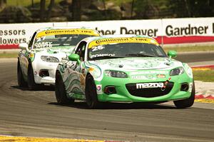 Mat Pombo / Mark Pombo and Britt Casey, Jr. / Mark White Mazda MX-5s