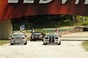 Jeff Mosing / Eric Foss Porsche Cayman, Dillon Machavern / Dylan Murcott BMW 128i and David Levine / Lucas Bize Ford Mustang