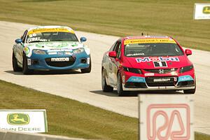 Juan Carlos Leroux / Jorge Leroux Honda Civic and Randy Pobst / Andrew Carbonell Mazda MX-5