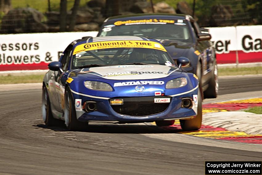 Stevan McAleer / Chad McCumbee Mazda MX-5 and Jade Buford / Scott Maxwell Ford Mustang Boss 302R